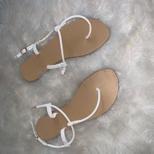 White thong sandals